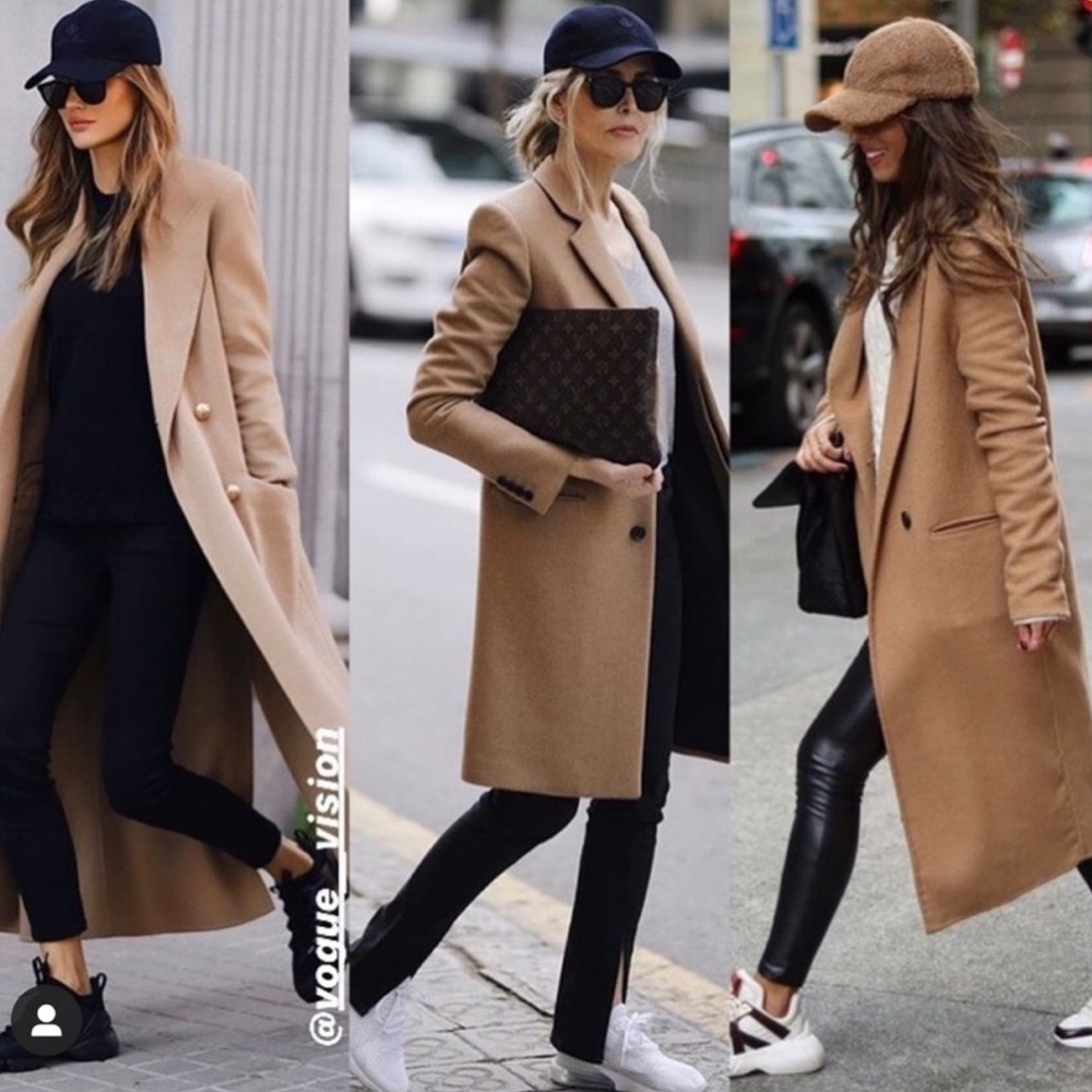 NWT ZARA Wool Coat Light Camel XXL Blogger’s Fav